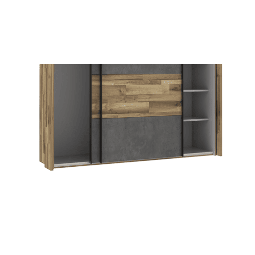 Roupeiro RICCIANO portas deslizantes 230x215cm carvalho