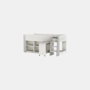 Cama compacta 90x200cm GAME branca e cinza