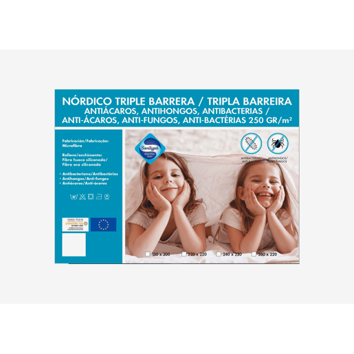 Recheio nórdico ANTIBACTERIAS para cama de 180cm