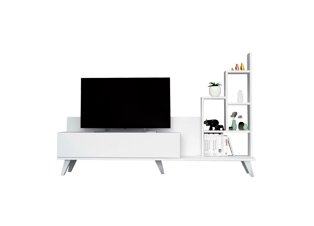 Mueble TV BINGO color blanco con trampón