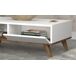 Mesa de centro GLIN color blanco y nogal Mesa de centro GLIN color blanco y nogal Blanco