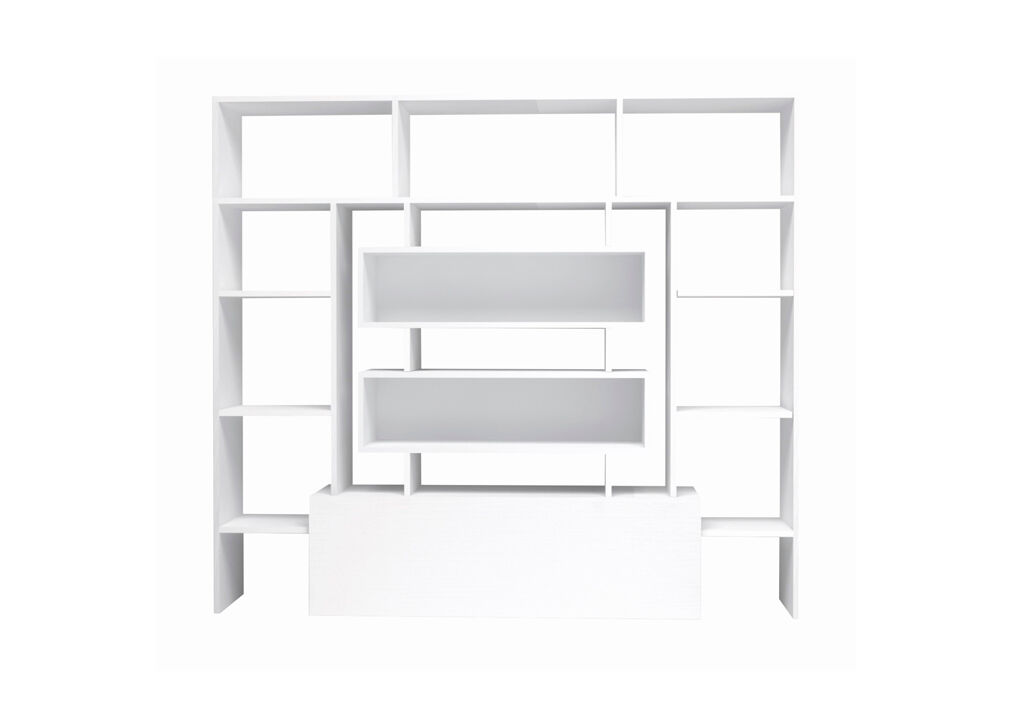 Estantería ADELE blanco con zapatero