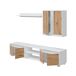 Compacto de TV YUMA blanco roble 200cm Compacto de TV YUMA blanco roble 200cm Blanco/ Madera