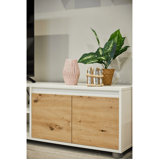 Compacto de TV YUMA carvalho branco 200cm