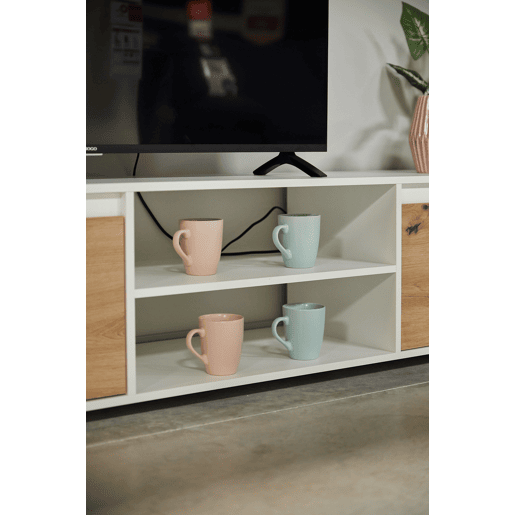 Compacto de TV YUMA carvalho branco 200cm