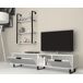 Conjunto mueble TV+ estantería ZENA , blanco Conjunto mueble TV+ estantería ZENA , blanco Blanco