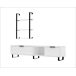 Conjunto mueble TV+ estantería ZENA , blanco Conjunto mueble TV+ estantería ZENA , blanco Blanco