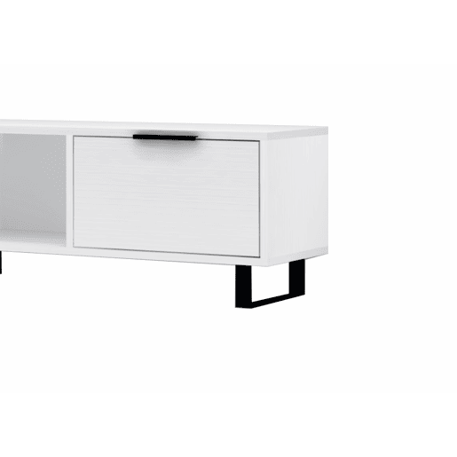 Conjunto de móvel de TV e prateleira ZENA, branco Conjunto de móvel de TV e prateleira ZENA, branco