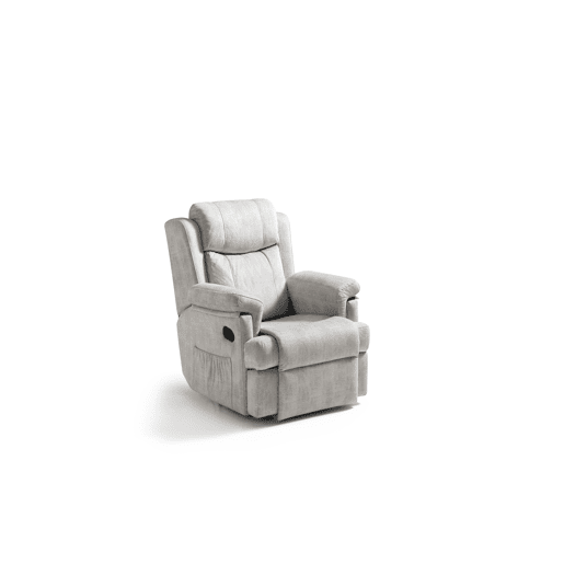 Cadeirão relax manual KYRA cor cinza claro