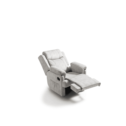 Cadeirão relax manual KYRA cor cinza claro