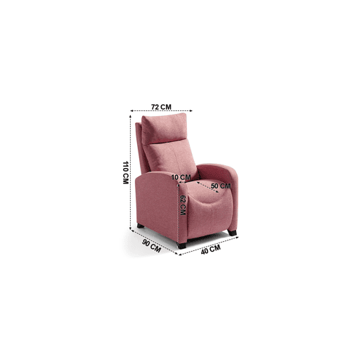 Cadeirão relax manual MILU cor rosa