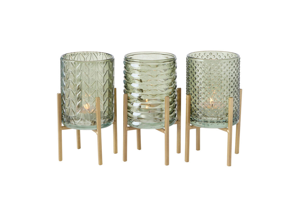 Porta velas bolito material cristal