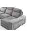 Chaise longue 4 plazas con 3 puffs FULL lado derecho gris claro Chaise longue 4 plazas con 3 puffs FULL lado derecho gris claro Gris Claro
