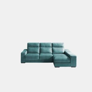 Chaise longue 4 lugares FULL com 3 puffs lado dereito petrãleo