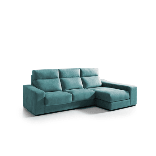 Chaise longue 4 lugares FULL com 3 puffs lado dereito petrãleo