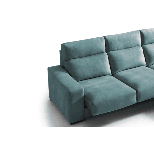 Chaise longue 4 lugares FULL com 3 puffs lado dereito petrãleo