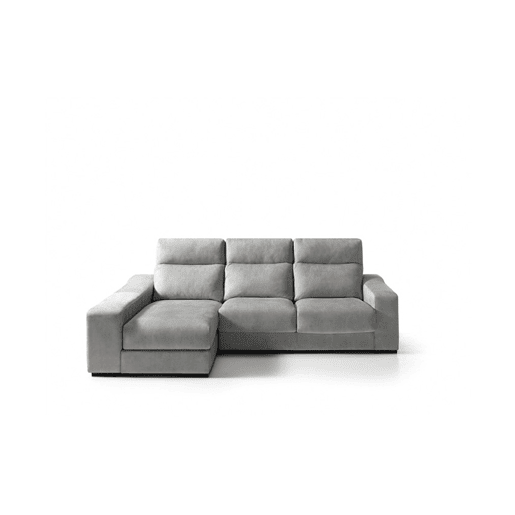 Chaise longue esquerda 4 lugares FULL com 3 puffs cinza claro Chaise longue esquerda 4 lugares FULL com 3 puffs cinza claro