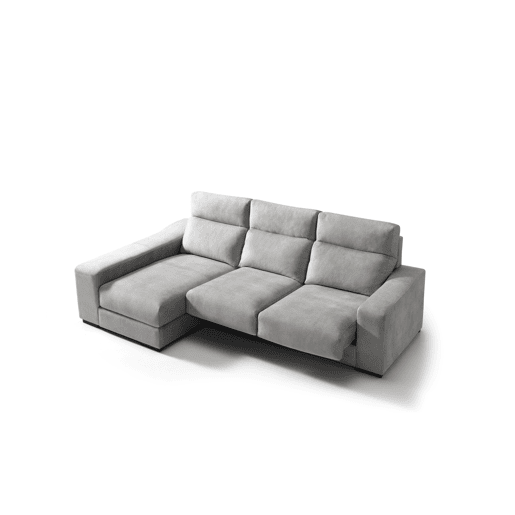 Chaise longue esquerda 4 lugares FULL com 3 puffs cinza claro Chaise longue esquerda 4 lugares FULL com 3 puffs cinza claro