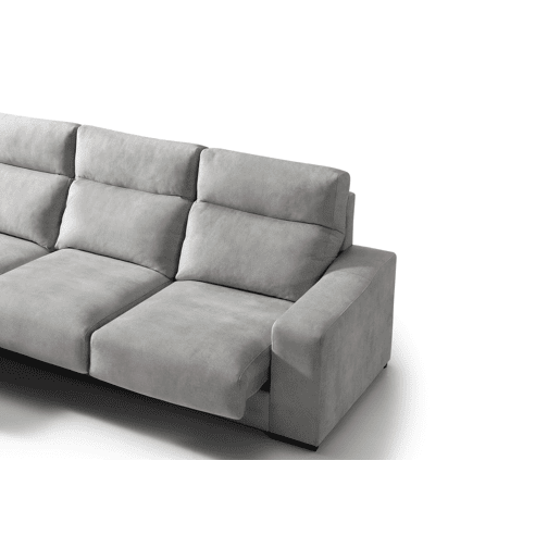 Chaise longue esquerda 4 lugares FULL com 3 puffs cinza claro Chaise longue esquerda 4 lugares FULL com 3 puffs cinza claro