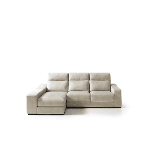 Chaise longue 4 lugares FULL com 3 puffs lado esquerdo bege