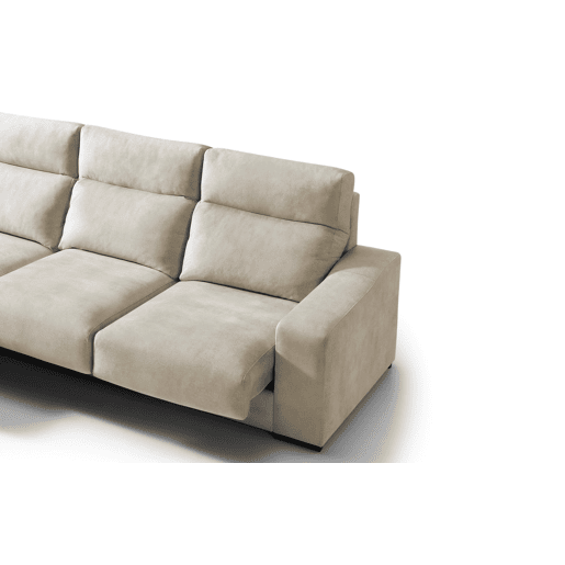Chaise longue 4 lugares FULL com 3 puffs lado esquerdo bege
