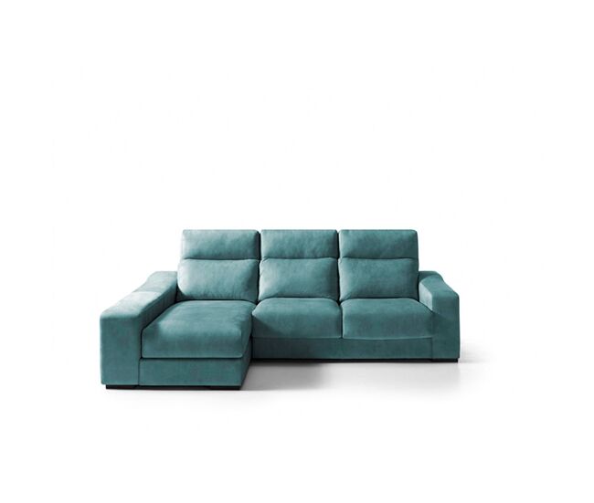 Chaise longue 4 plazas con 3 puffs FULL lado izquierdo petróleo