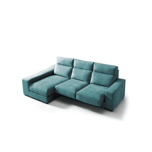 Chaise longue 4 lugares FULL com 3 puffs lado esquerdo petrãleo