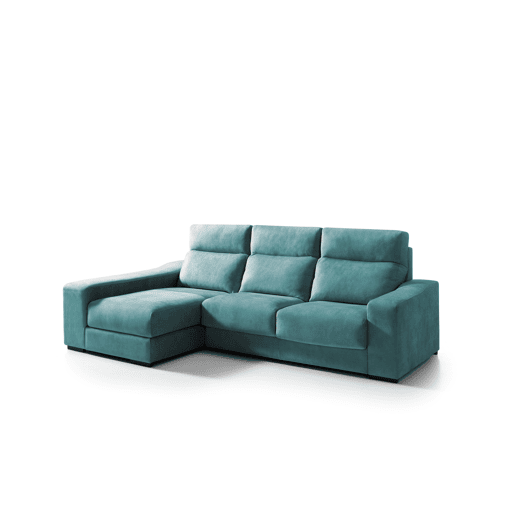 Chaise longue 4 lugares FULL com 3 puffs lado esquerdo petrãleo
