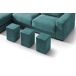 Chaise longue 4 plazas con 3 puffs FULL Chaise longue 4 plazas con 3 puffs FULL Azul Medio
