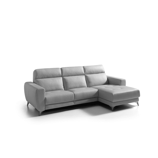 Chaise longue relax elétrica SALMA dereita 4 lugares cinza