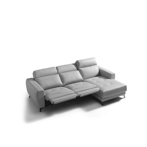 Chaise longue relax elétrica SALMA dereita 4 lugares cinza