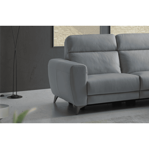 Chaise longue relax elétrica SALMA dereita 4 lugares cinza