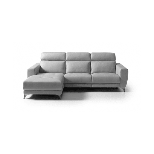 Chaise longue relax elétrica SALMA esquerda 4 lugares cinza