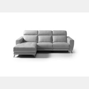 Chaise longue relax elétrica SALMA esquerda 4 lugares cinza
