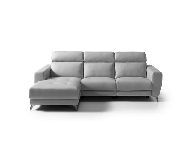 Chaise longue SALMA relax eléctrica izquierda 4 plazas gris