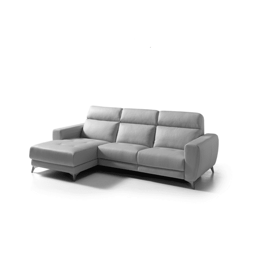 Chaise longue relax elétrica SALMA esquerda 4 lugares cinza