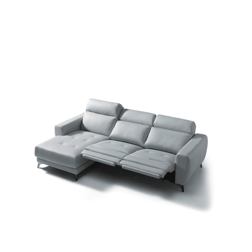 Chaise longue relax elétrica SALMA esquerda 4 lugares cinza