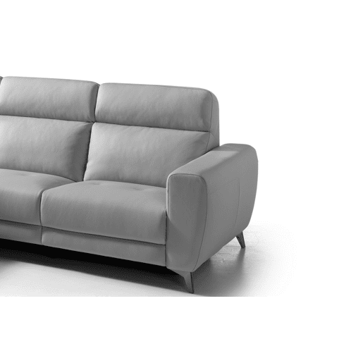 Chaise longue relax elétrica SALMA esquerda 4 lugares cinza