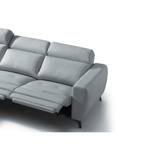 Chaise longue relax elétrica SALMA esquerda 4 lugares cinza