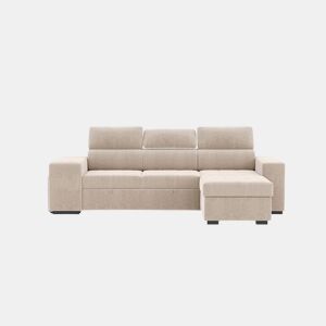 Chaise longue cama PHOENIX reversível 4 lugares bege