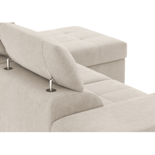 Chaise longue cama PHOENIX reversível 4 lugares bege