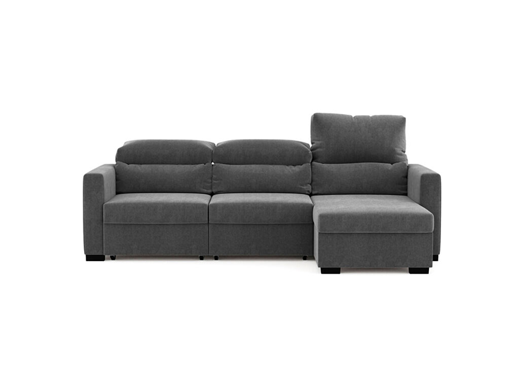 Chaise longue ARAM convertible en cama reversible 4 plazas gris