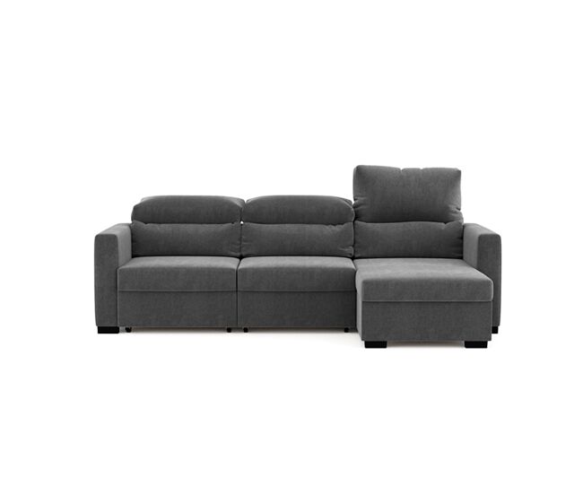 Chaise longue ARAM convertible en cama reversible 4 plazas gris
