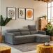 Chaise longue ARAM convertible en cama reversible 4 plazas gris Chaise longue ARAM convertible en cama reversible 4 plazas gris Gris
