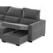 Chaise longue ARAM convertible en cama reversible 4 plazas gris Chaise longue ARAM convertible en cama reversible 4 plazas gris Gris