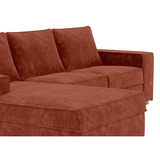 Chaise longue com cama 4 lugares AZZURO esquerdo cor castanho