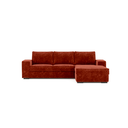 Chaise longue cama AZZURO dereita 4 lugares castanho