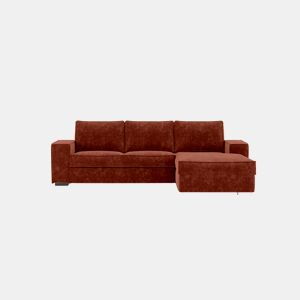 Chaise longue cama AZZURO dereita 4 lugares castanho