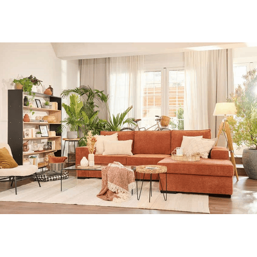 Chaise longue cama AZZURO dereita 4 lugares castanho