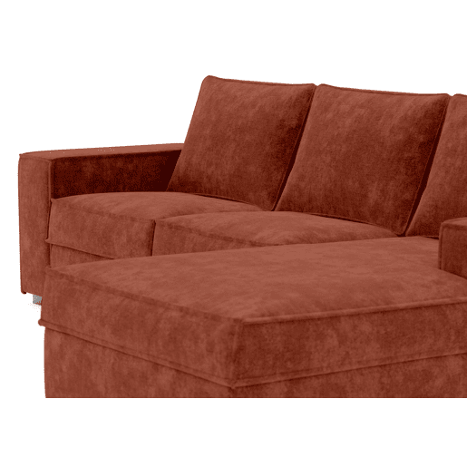 Chaise longue cama AZZURO dereita 4 lugares castanho